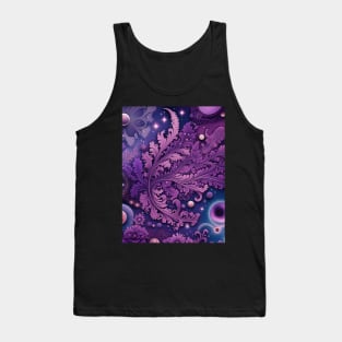 Other Worldly Designs- nebulas, stars, galaxies, planets with feathers Tank Top